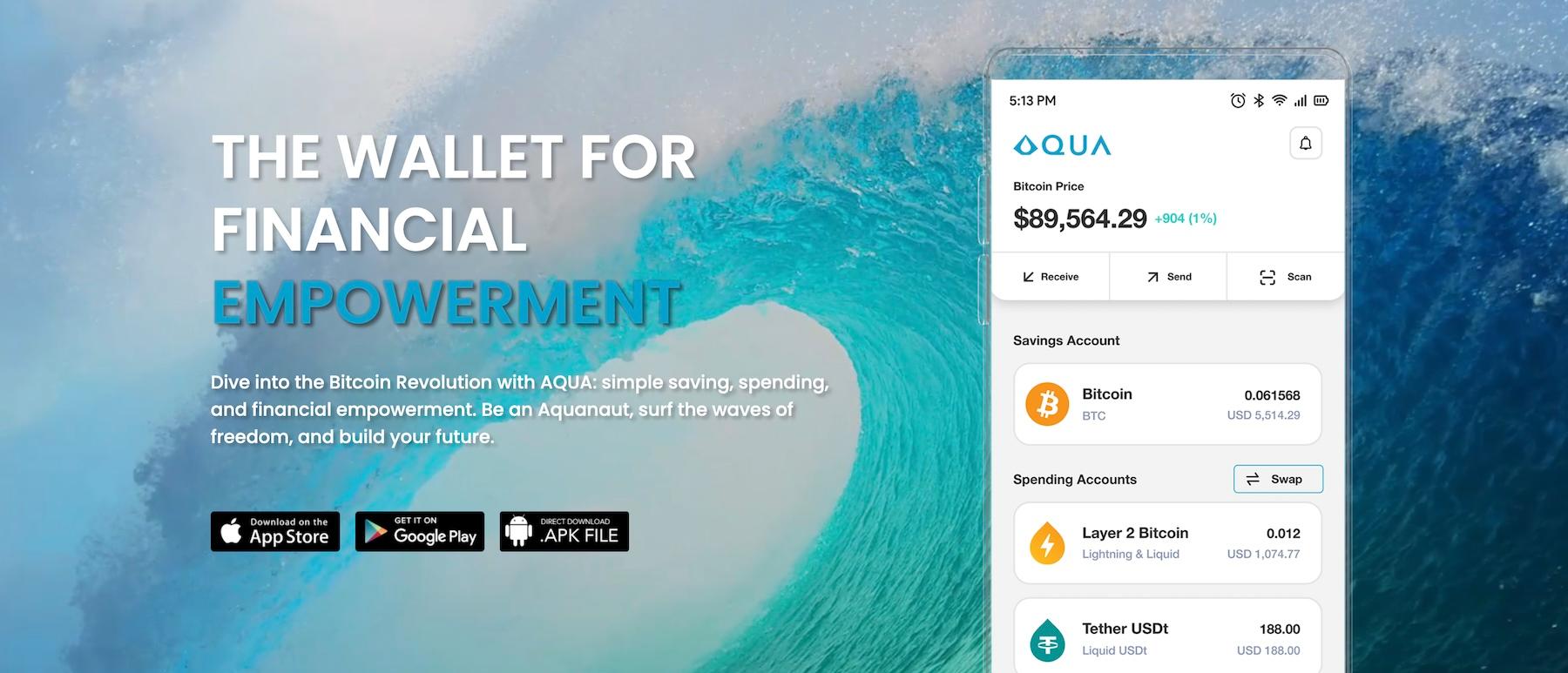 AQUA Bitcoin Wallet Review image